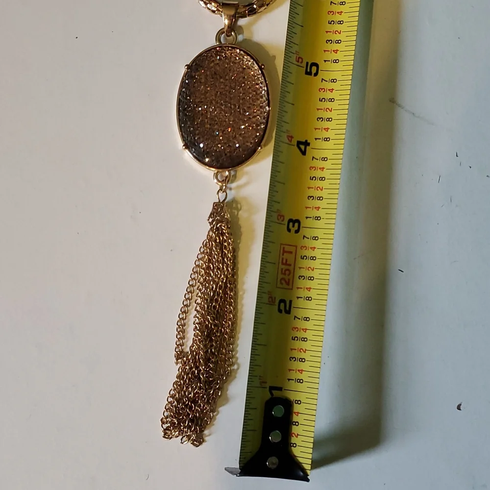 Fashion gold tone rope chain with 2